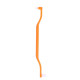 Double-sided monobundle toothbrush, curved, orange